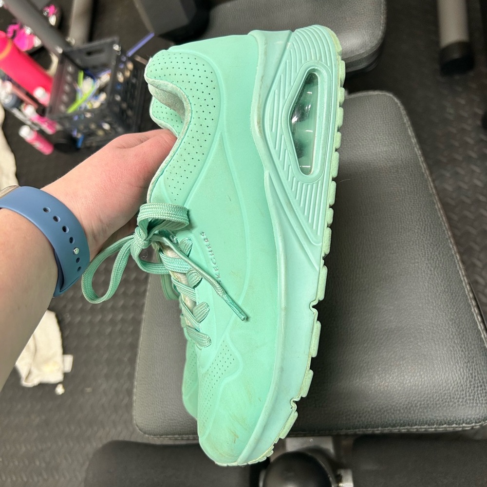 Skechers UNO - Stand on Air Women's Light Green Sneakers - Picture 4 of 9